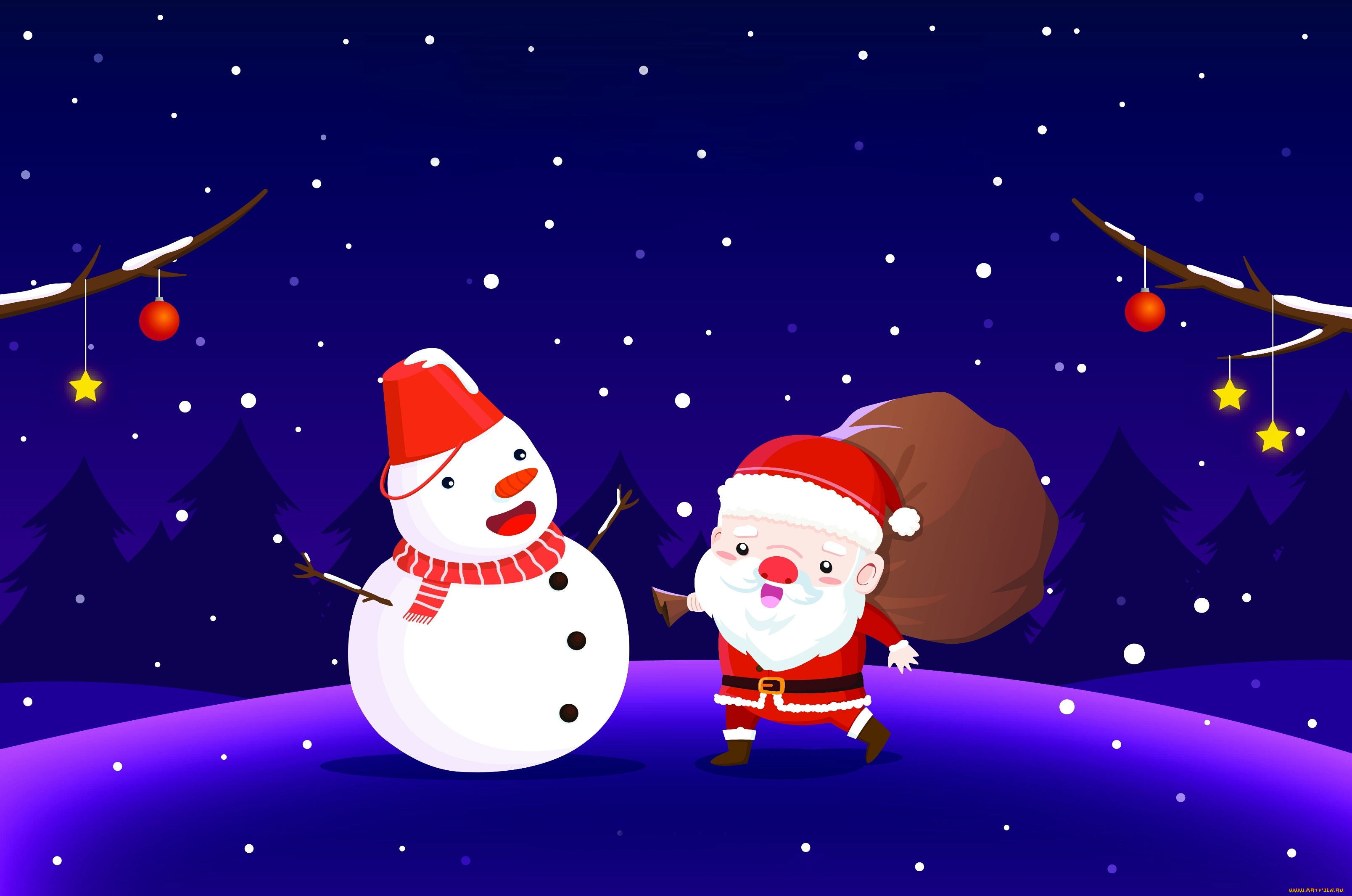 праздничные, векторная, графика, , новый, год, снеговик, новый, год