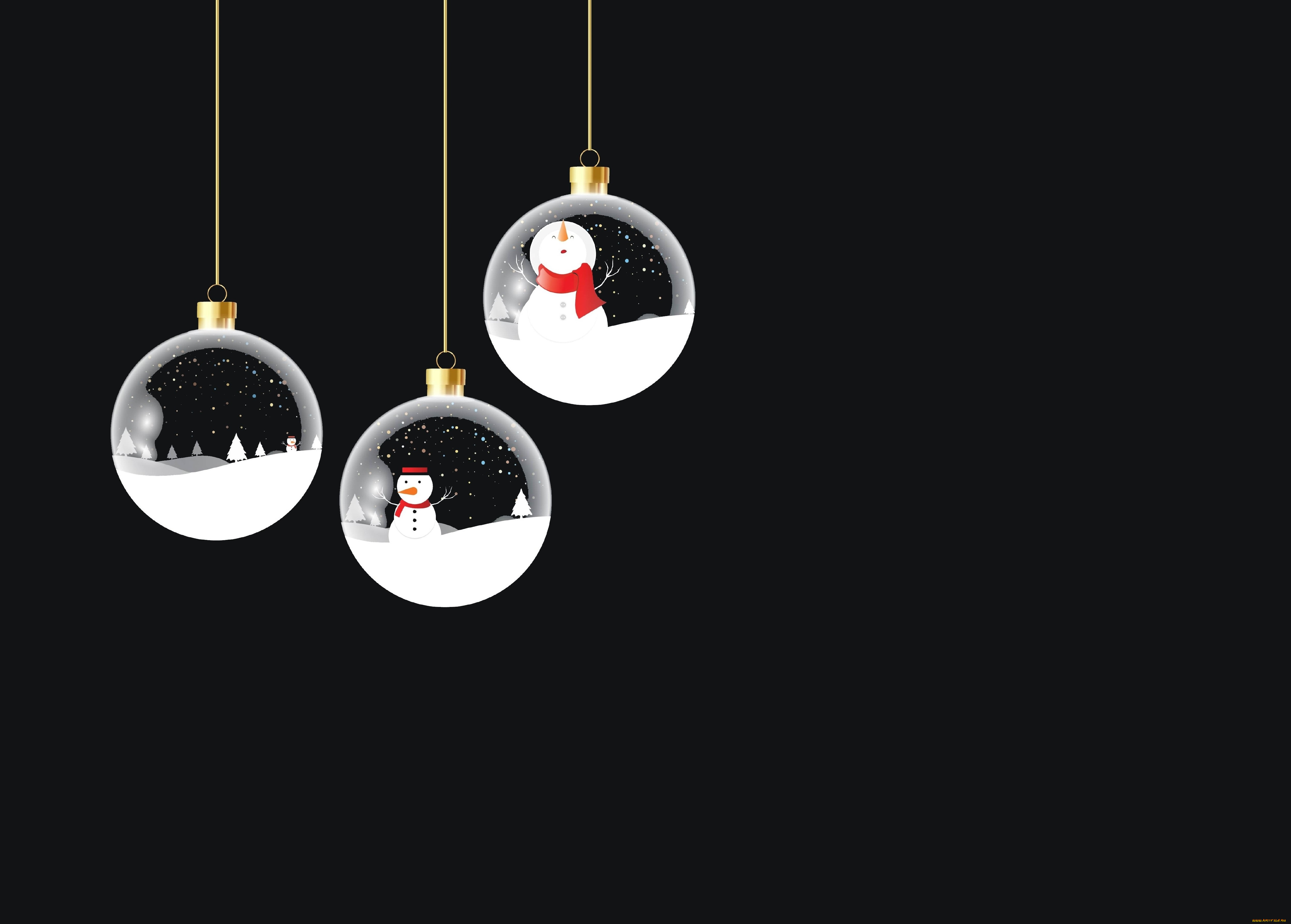 праздничные, векторная, графика, , новый, год, фон, шары