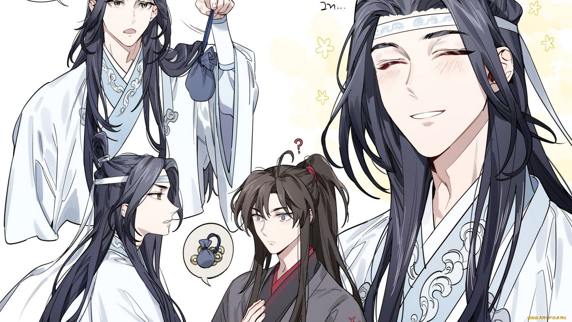 аниме, mo, dao, zu, shi, лань, ванцзи, вэй, усянь, мешочек