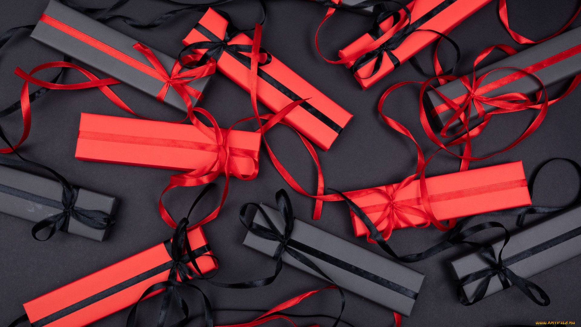 праздничные, подарки, и, коробочки, подарки, банты, ленты