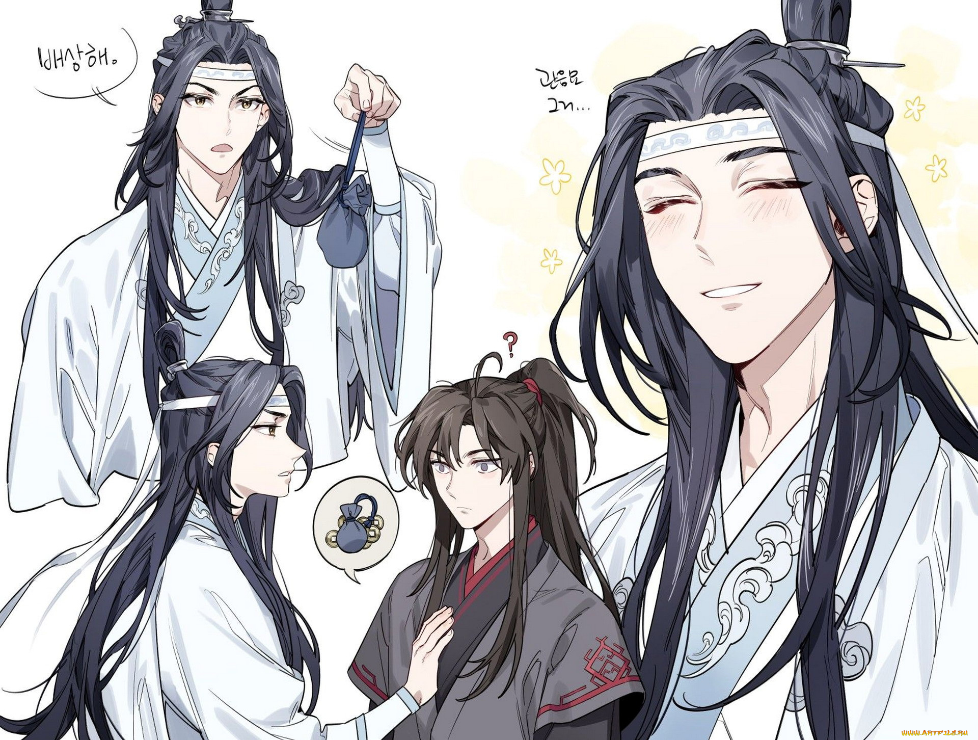 аниме, mo, dao, zu, shi, лань, ванцзи, вэй, усянь, мешочек