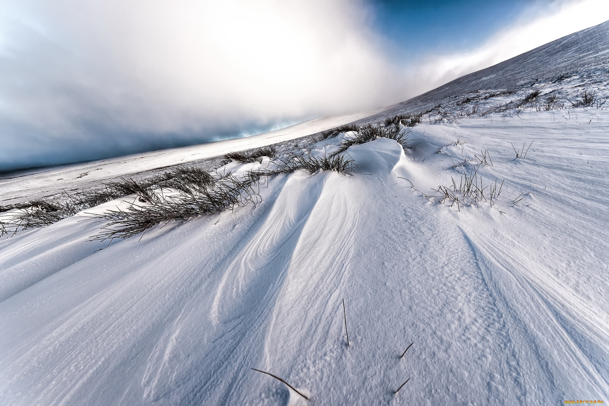 природа, зима, снег