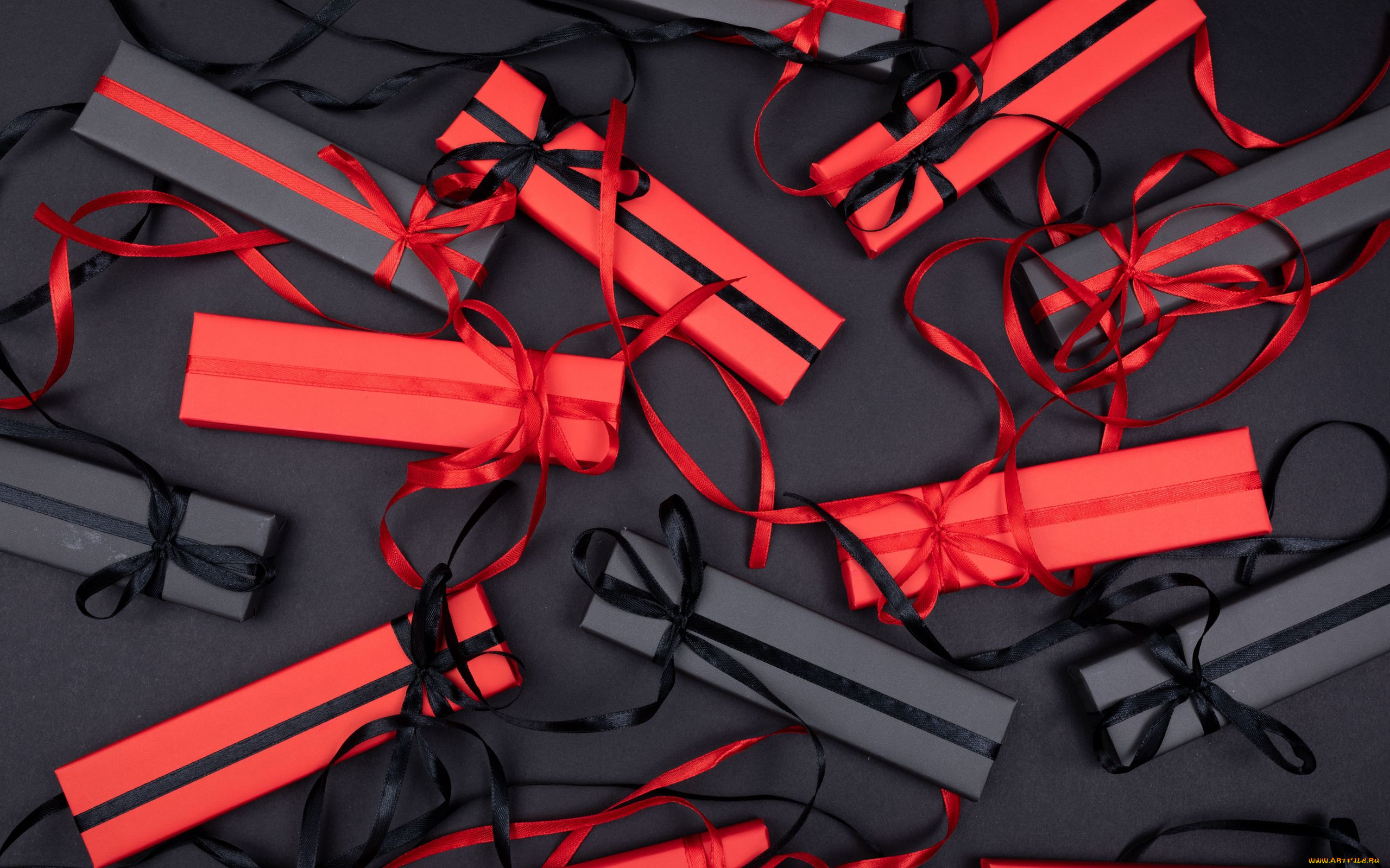праздничные, подарки, и, коробочки, подарки, банты, ленты