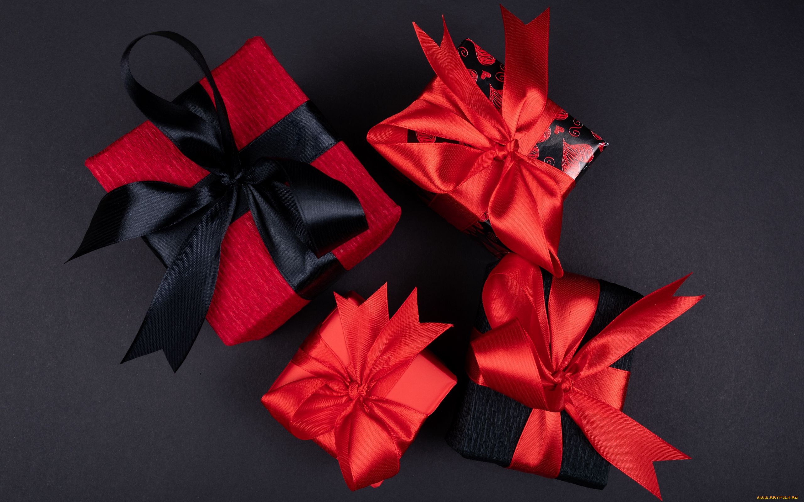 праздничные, подарки, и, коробочки, подарки, ленты, банты