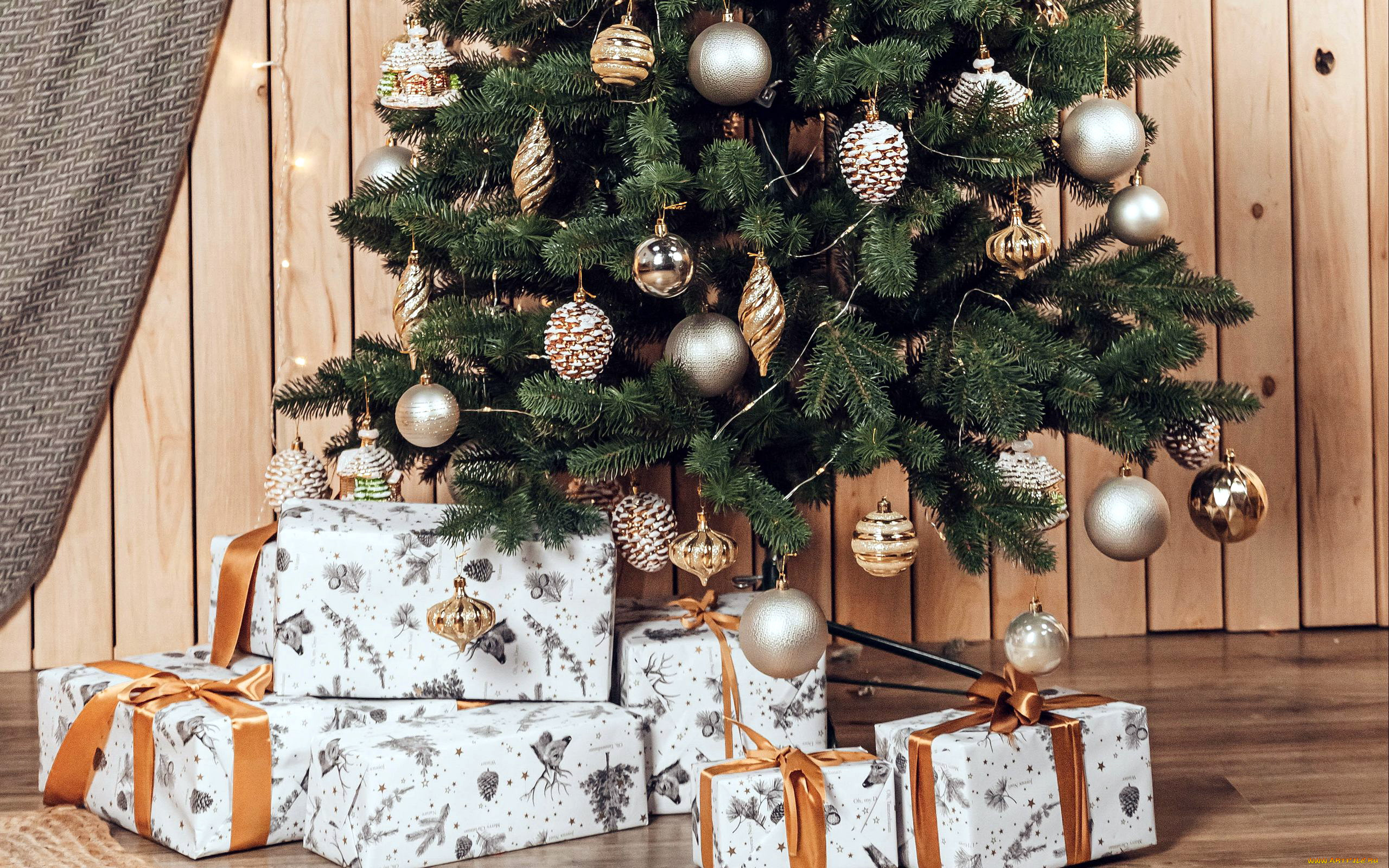 праздничные, ёлки, подарки, елка, шарики, игрушки