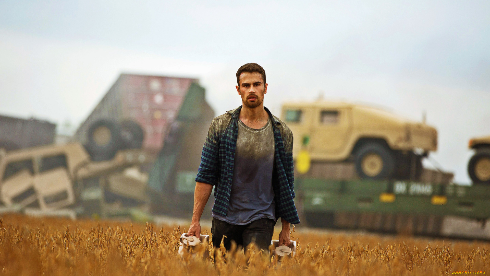 кино, фильмы, how, it, ends, мужчина, канистры, машины, поле