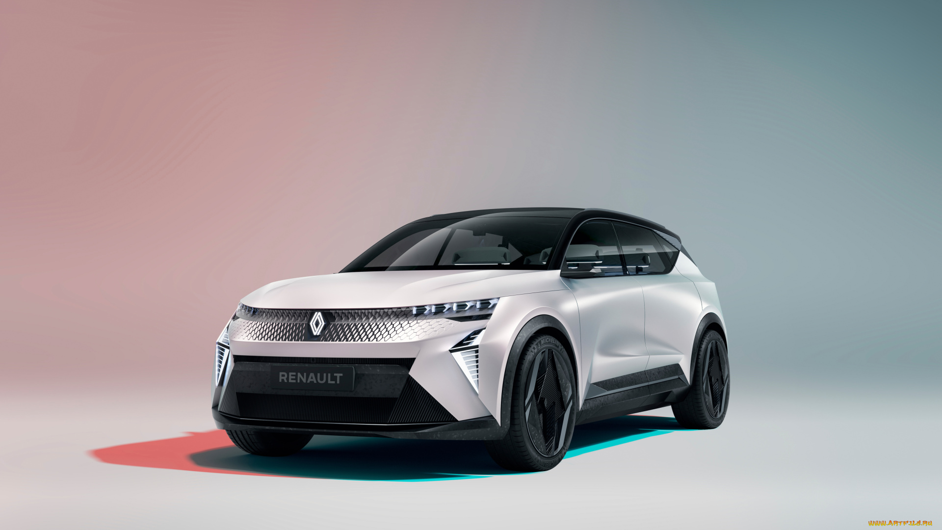 автомобили, renault, scenic, vision, 2022, белый, кроссовер, рено, студия