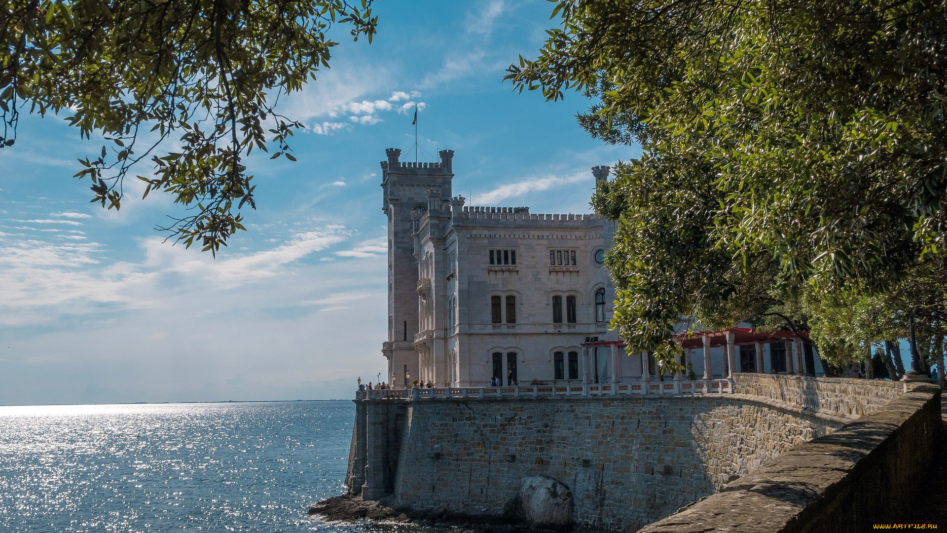 miramare, castle, italy, города, замки, италии, miramare, castle