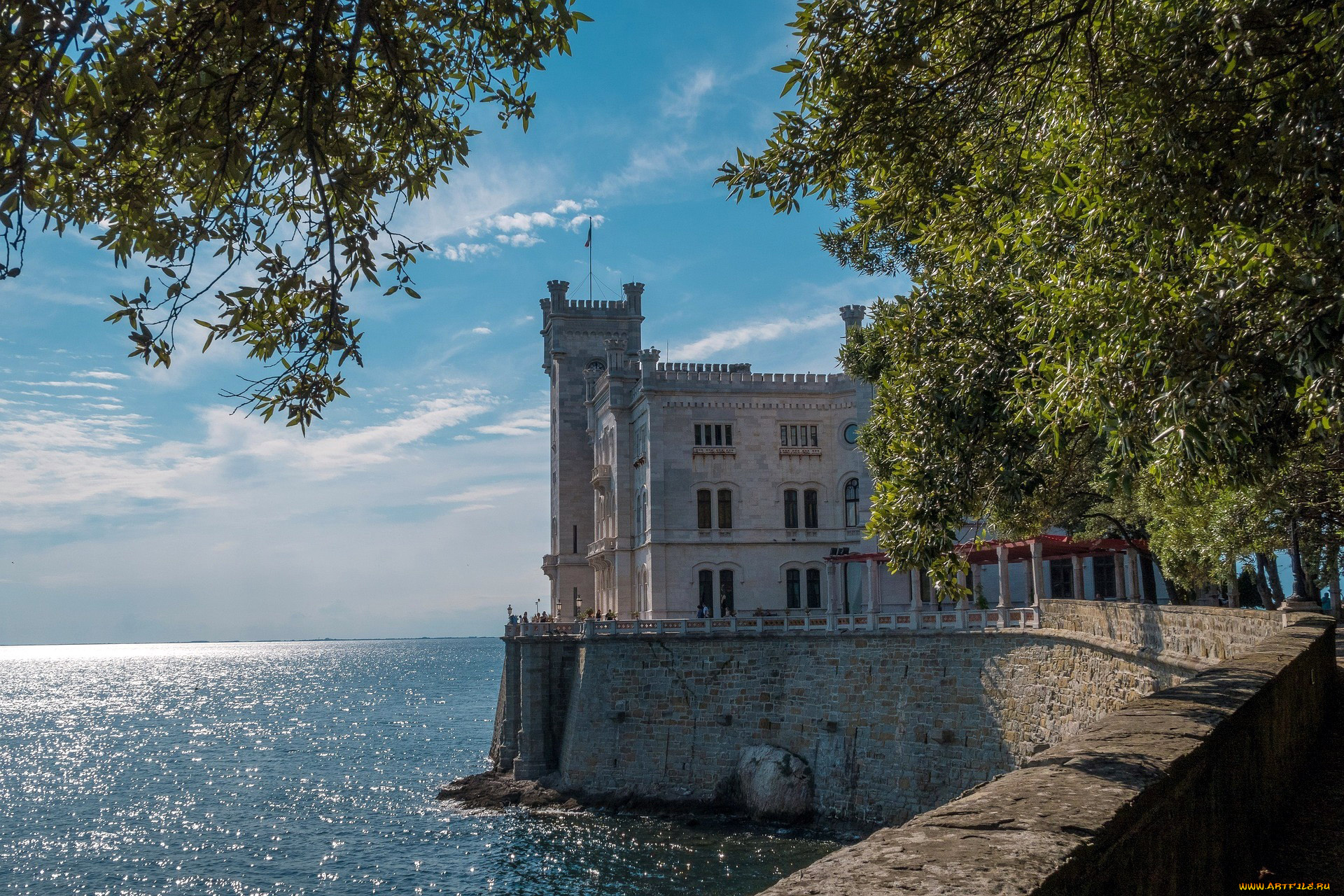 miramare, castle, italy, города, замки, италии, miramare, castle
