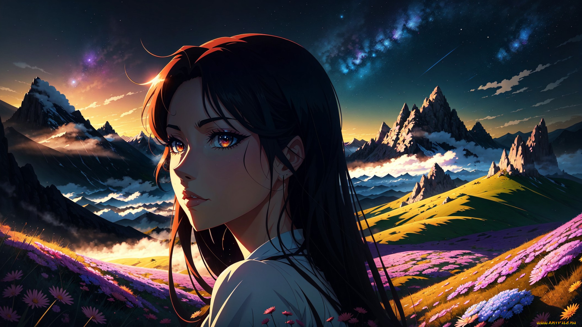 аниме, пейзажи, , природа, нейросети, графика, нейроарт, ai, art, нейронные, сети, рисунки, нейро, искусство