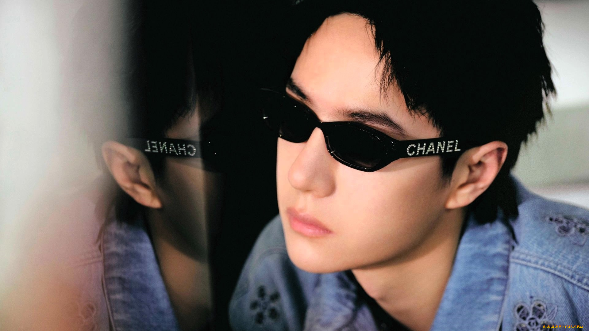 мужчины, wang, yi, bo, лицо, очки