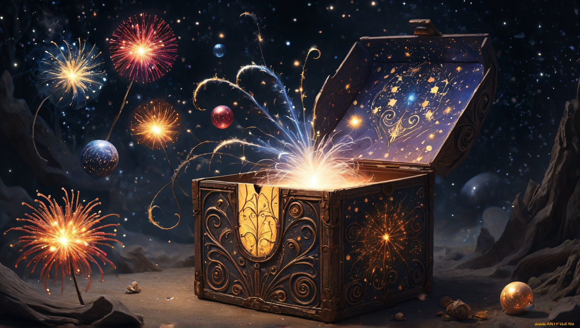праздничные, подарки, и, коробочки, нейросети, графика, нейроарт, ai, art, нейронные, сети, рисунки, нейро, искусство