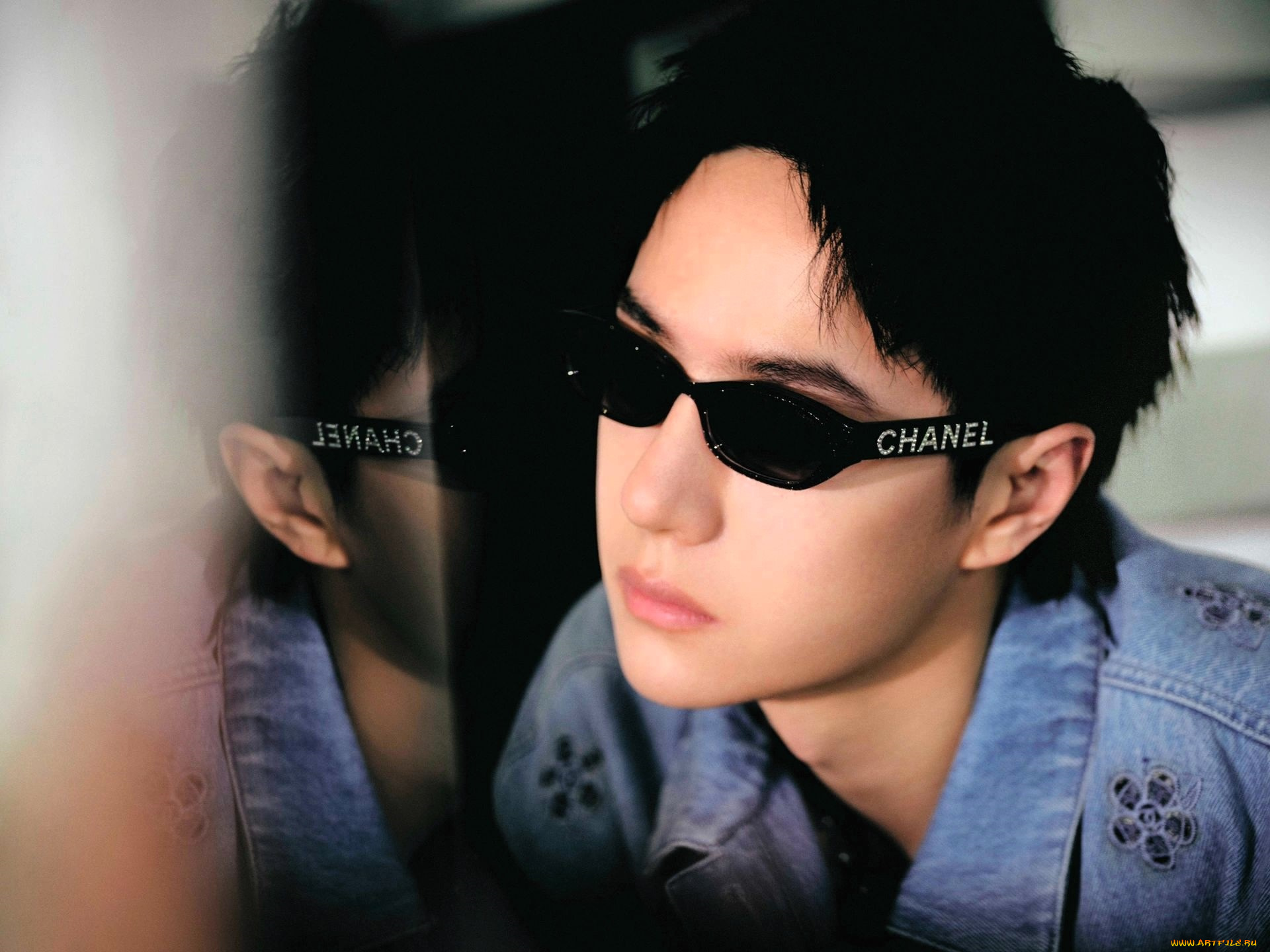 мужчины, wang, yi, bo, лицо, очки