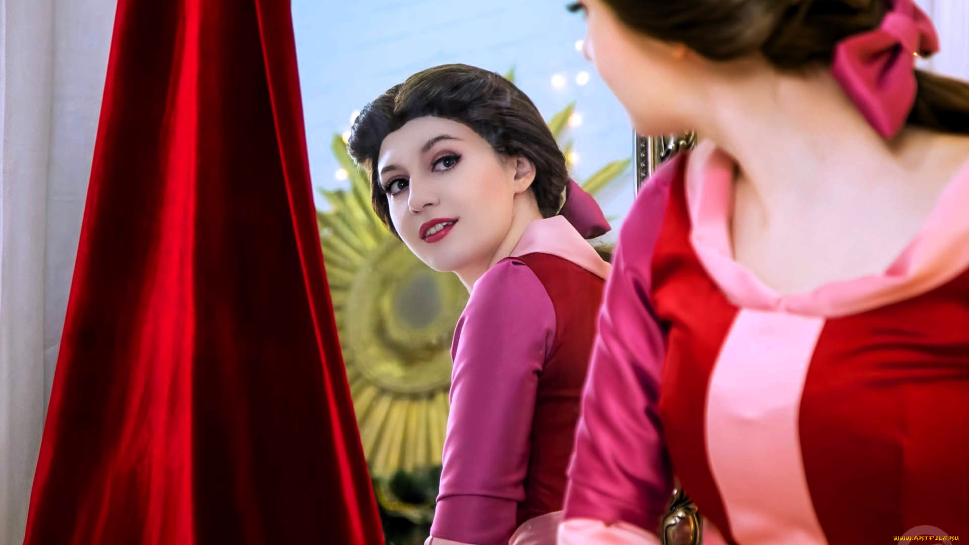 девушки, tomka, violea, образ, косплей, наряд, костюм, зеркало, лицо