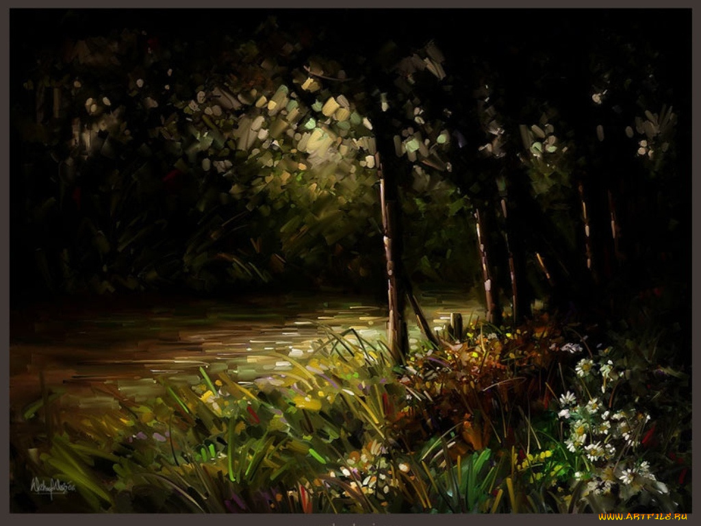 рисованные, природа