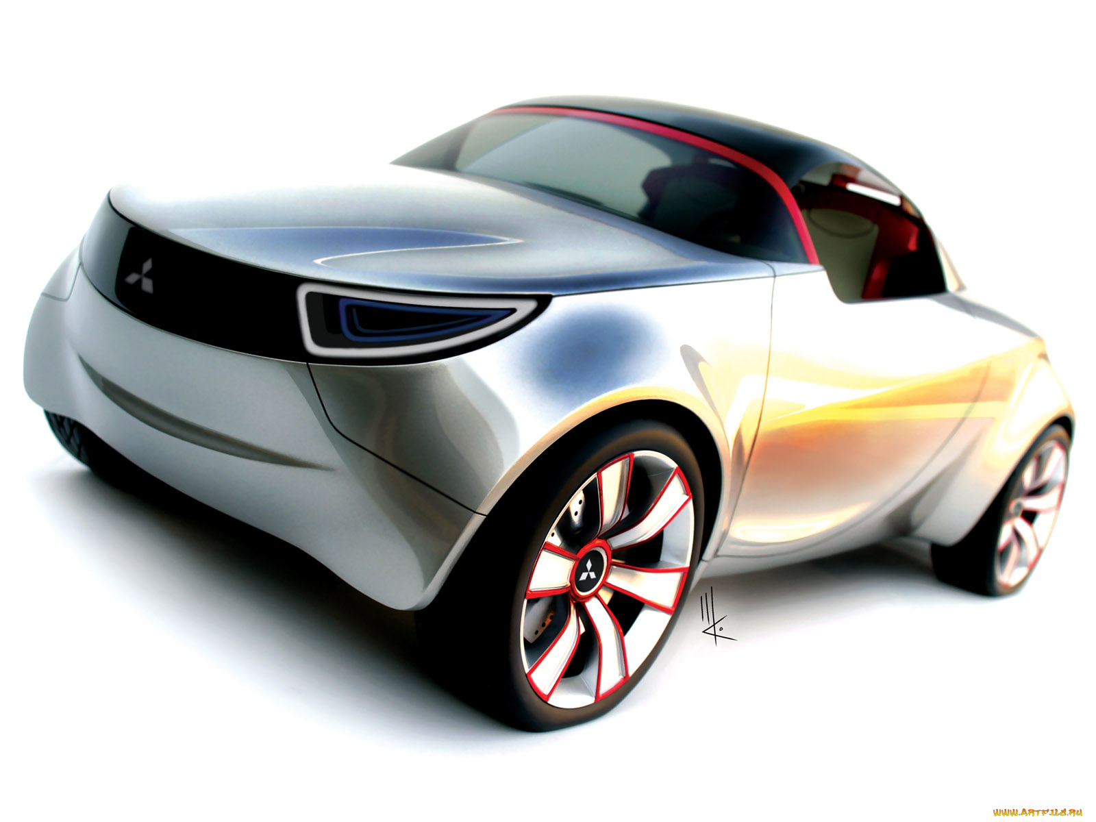 mitsubishi, roadster, konzept, sa, рисованные, авто, мото