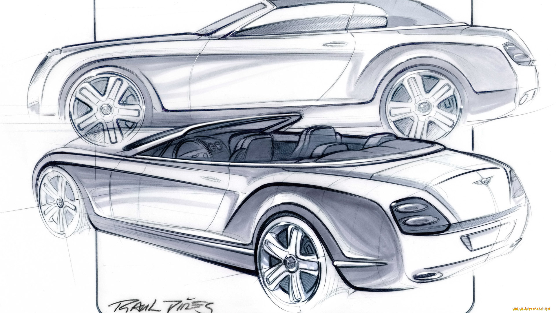bentley, continental, gtc, drawing, рисованные, авто, мото