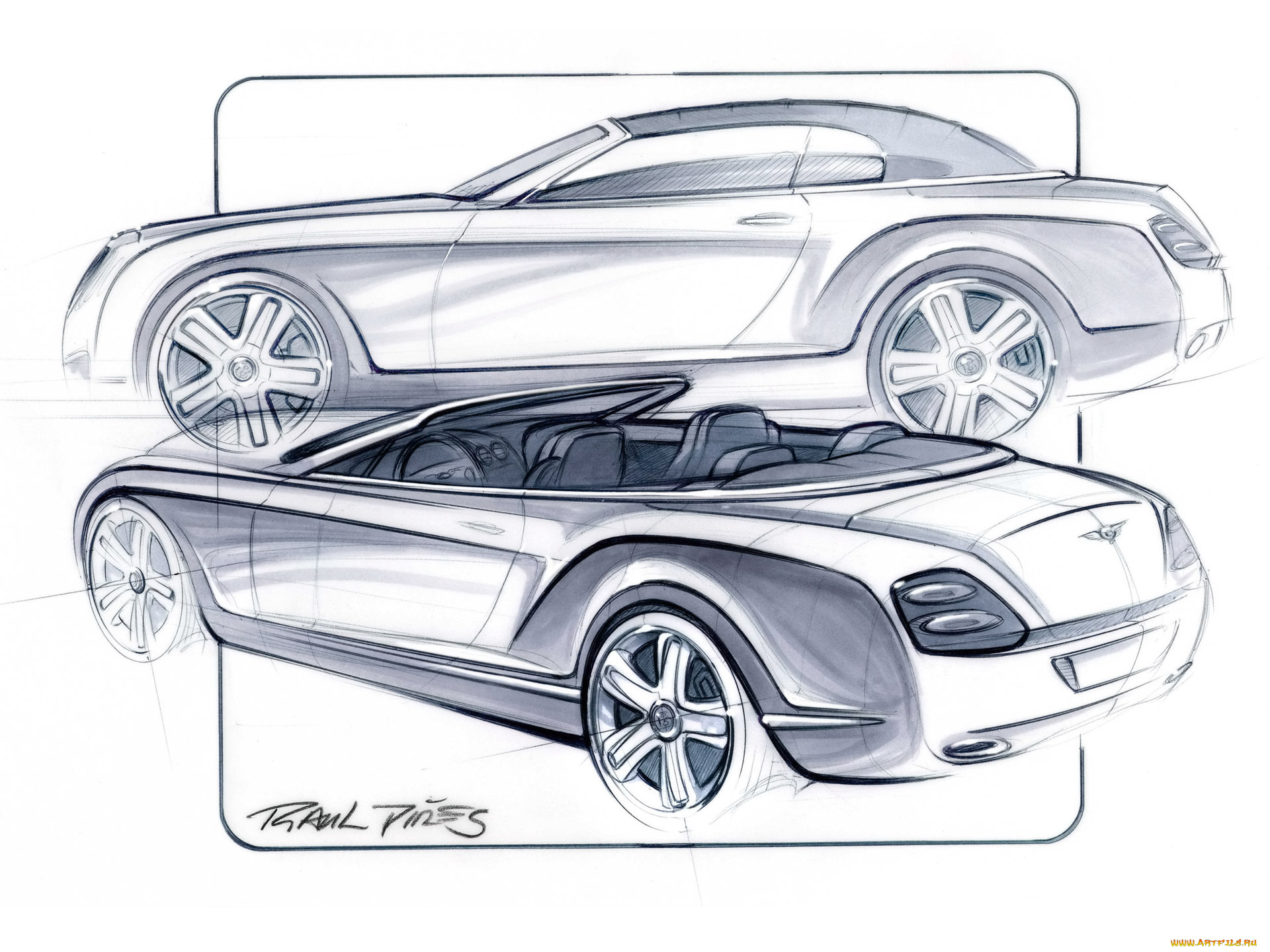 bentley, continental, gtc, drawing, рисованные, авто, мото