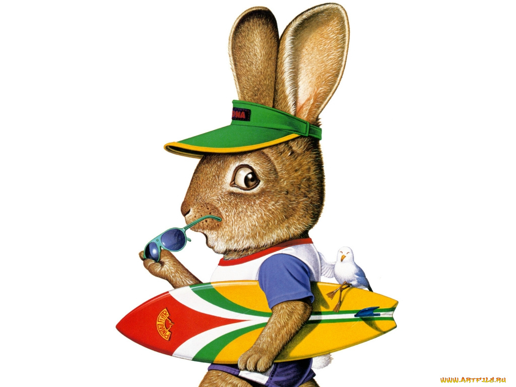 рисованные, животные, зайцы, кролики