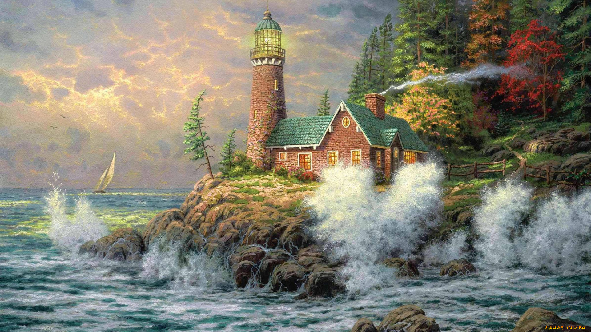 рисованные, thomas, kinkade