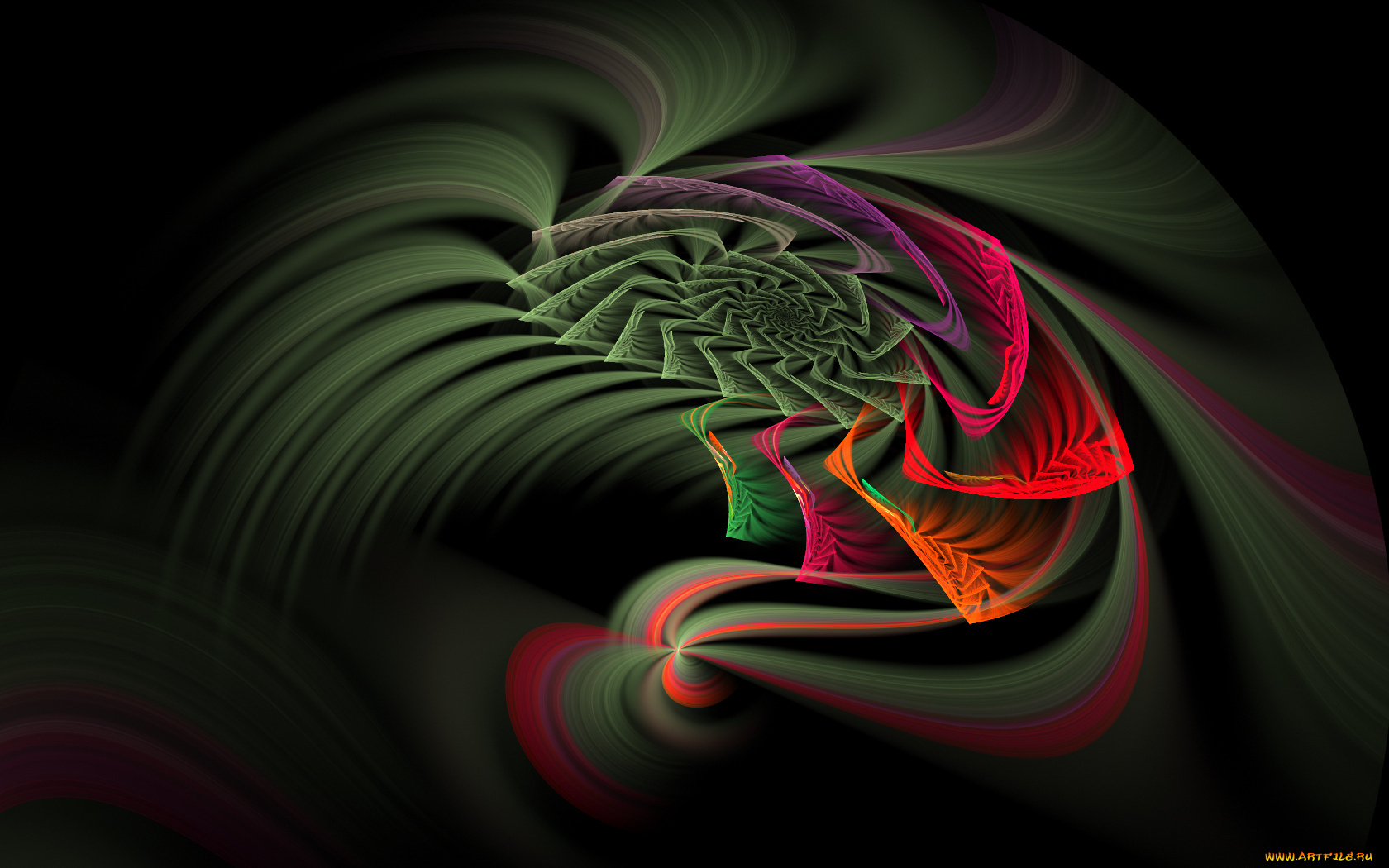 3д, графика, fractal, фракталы, фон, узор, фрактал