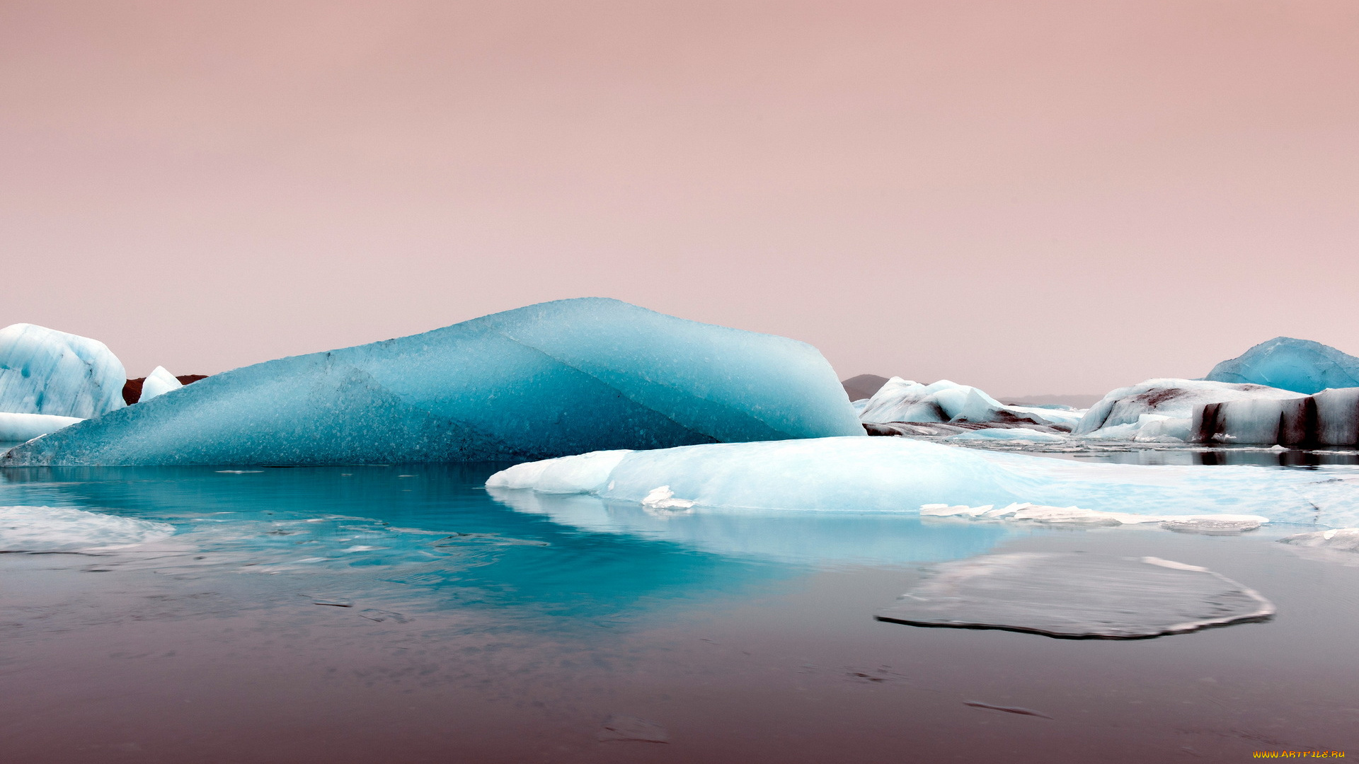природа, айсберги, ледники, льды, вода