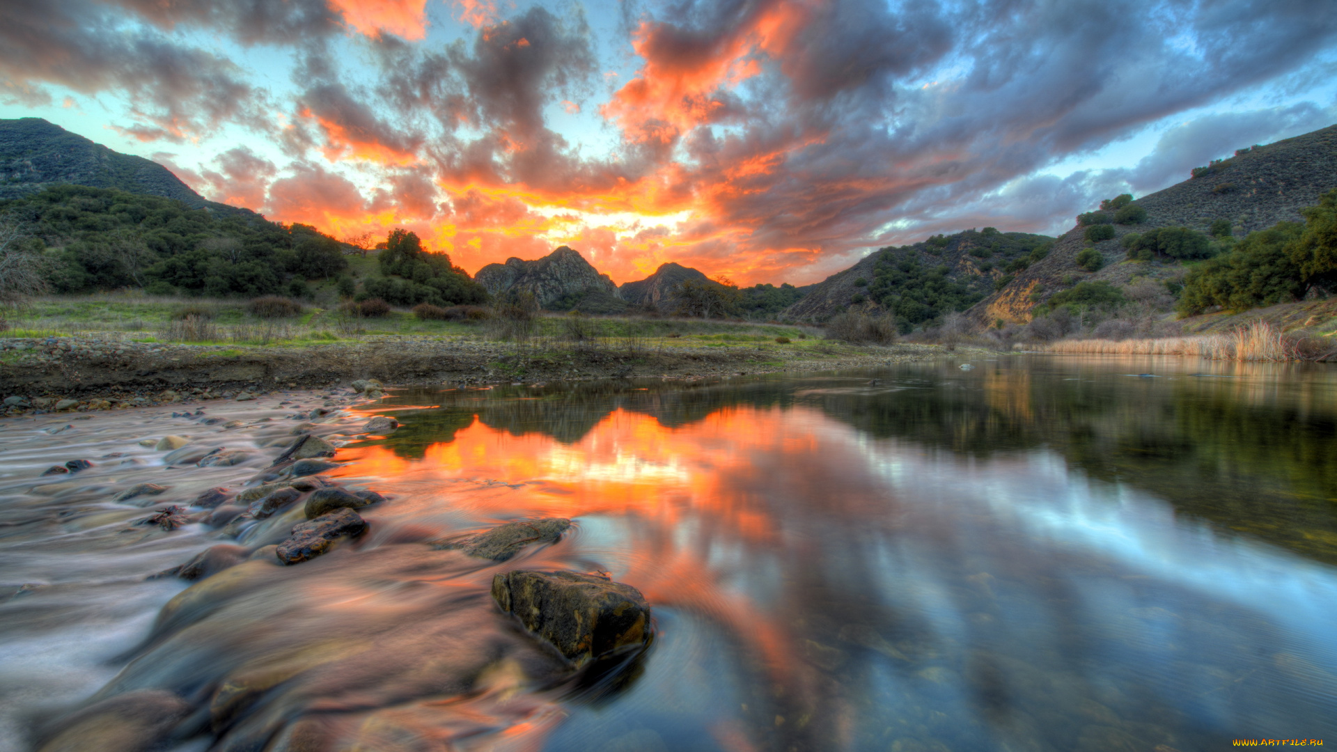 природа, восходы, закаты, malibu, hdr, пейзаж, закат