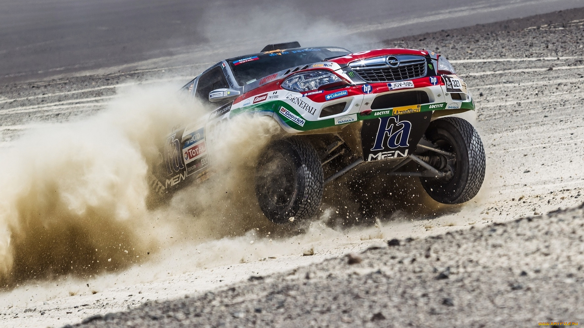 спорт, авторалли, пыль, передок, dakar, дакар, opel, опель, внедорожник