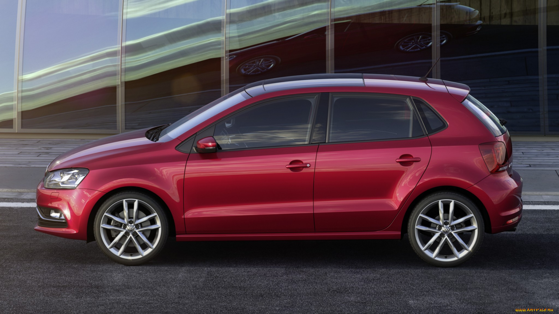 автомобили, volkswagen, polo, tsi, bluemotion, 5-door, typ, 6r, 2014, красный