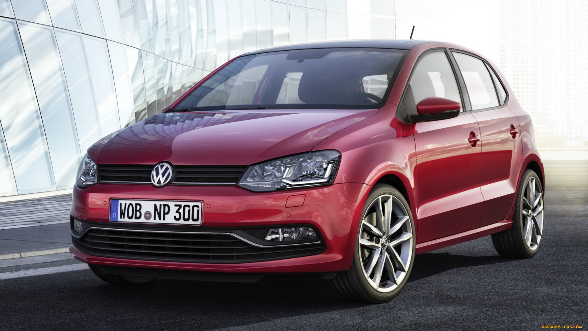 автомобили, volkswagen, polo, tsi, bluemotion, 5-door, typ, 6r, 2014, красный