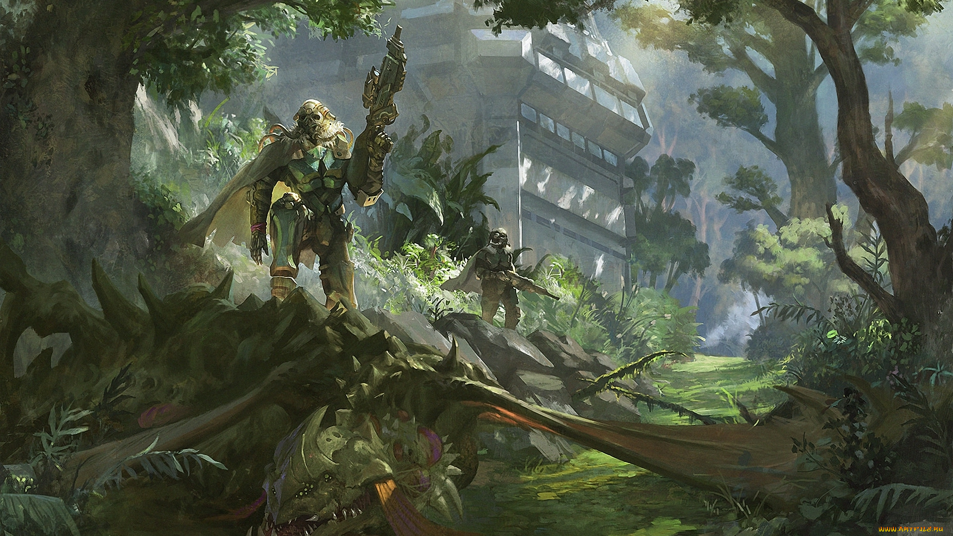 фэнтези, иные, миры, , иные, времена, лес, дракон, воины, автоматы, солдаты