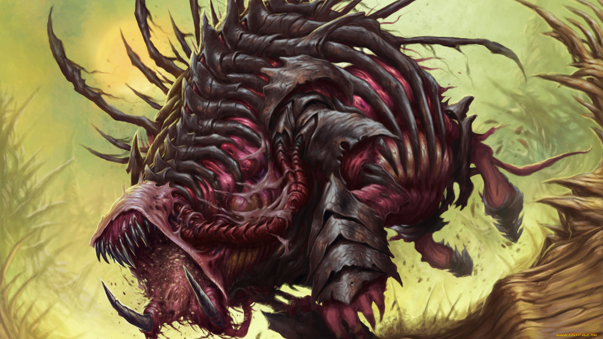 фэнтези, существа, мир, монстр, иной, рог, чудовище