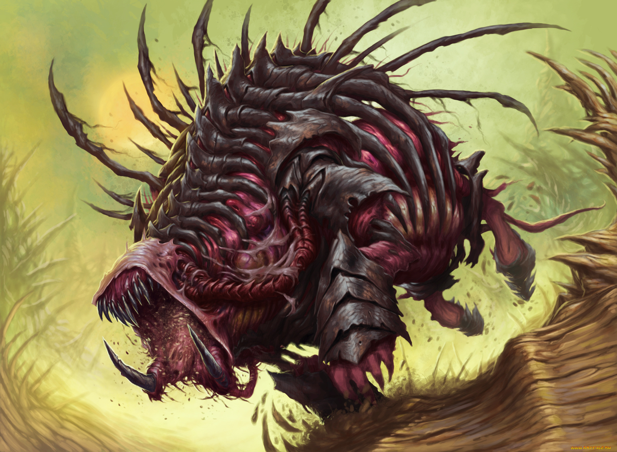 фэнтези, существа, мир, монстр, иной, рог, чудовище