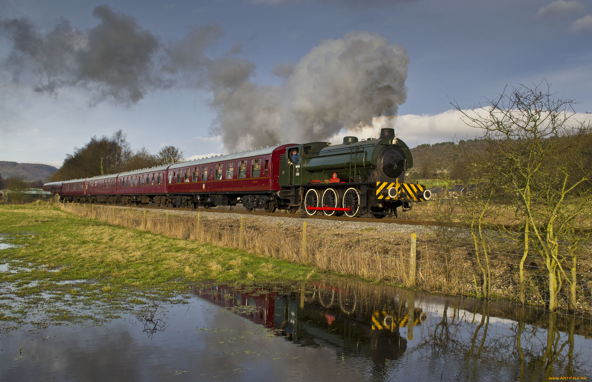 техника, паровозы, поезд, паровоз, рельсы, железная, дорога