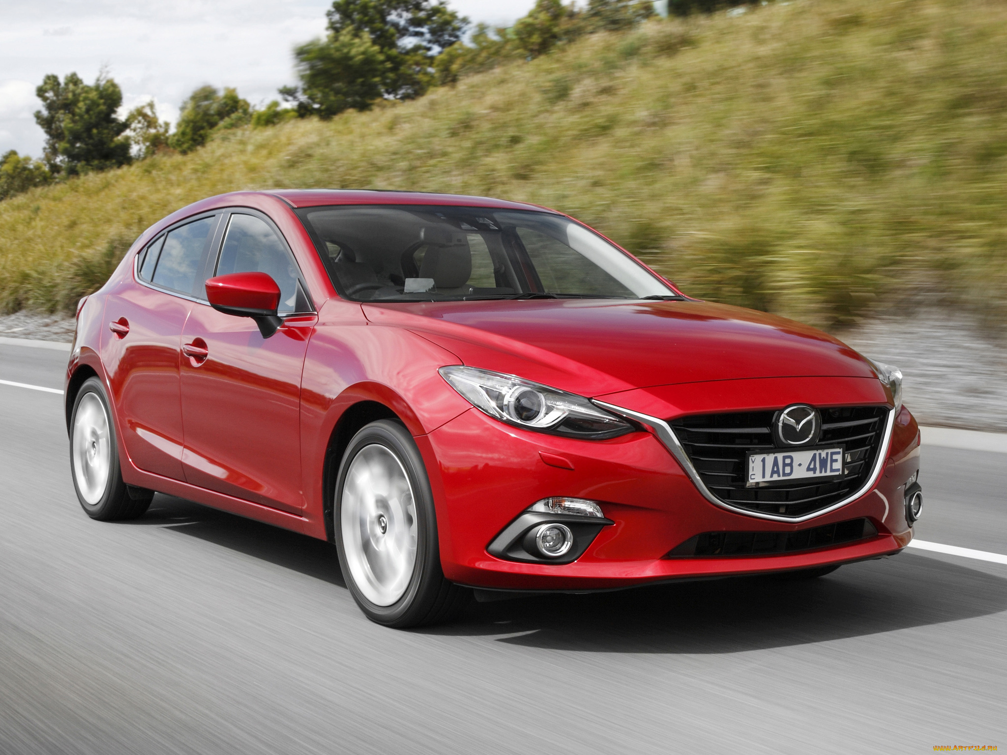 автомобили, mazda, mazda3, au-spec, hatchback, красный, 2013, bm