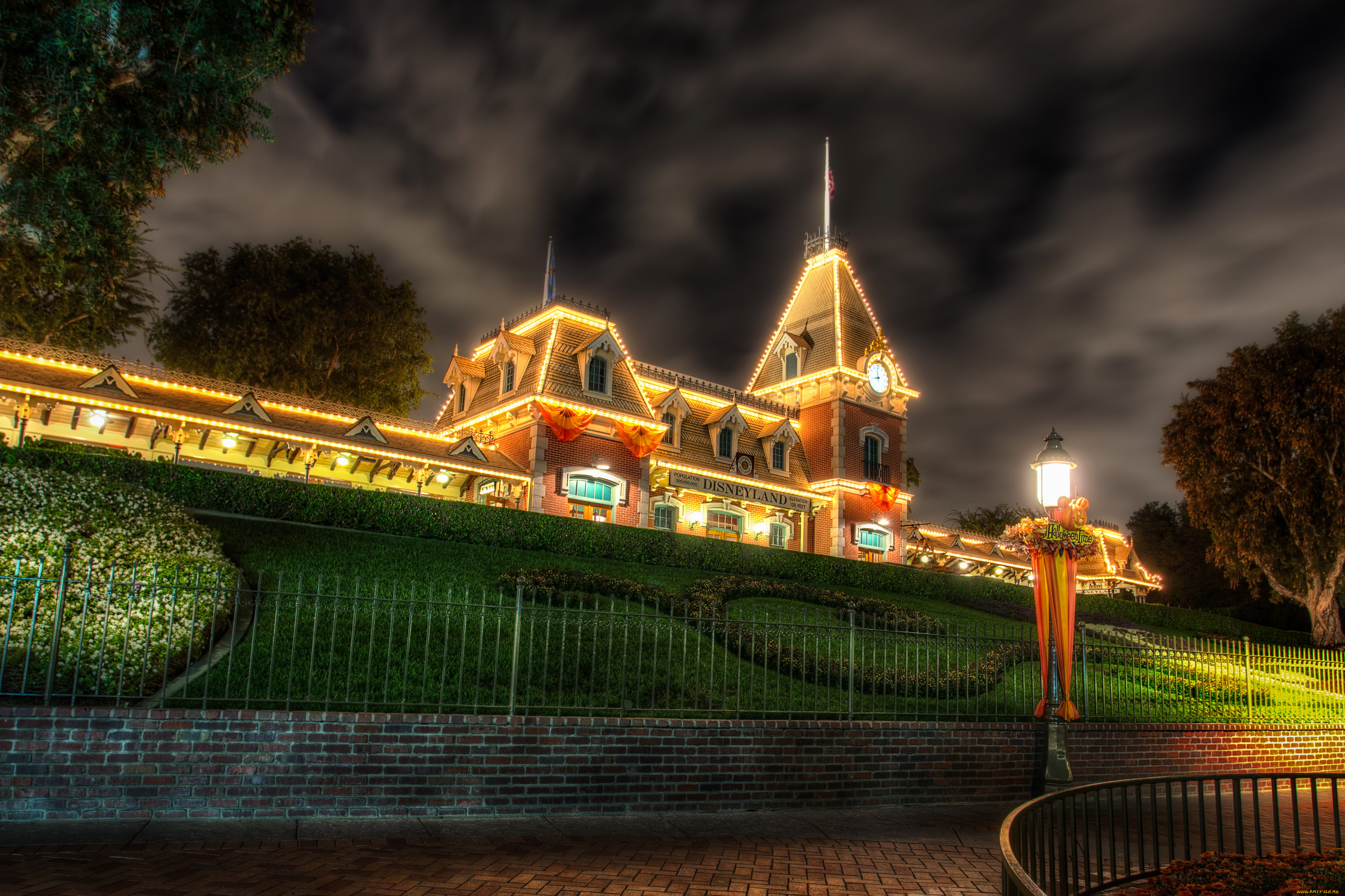 города, диснейленд, сша, калифорния, анахайм, дизайн, hdr, ночь, парки