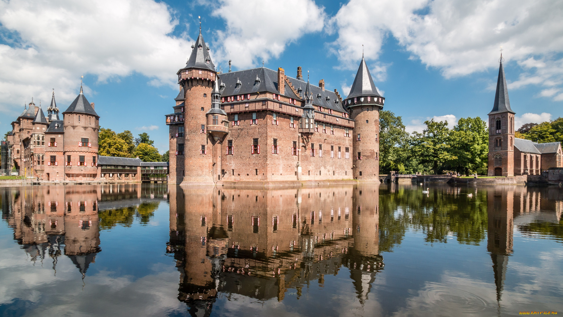 castle, de, haar, , haarzuilens, , in, the, netherlands, города, замки, нидерландов, стены, замок, башни