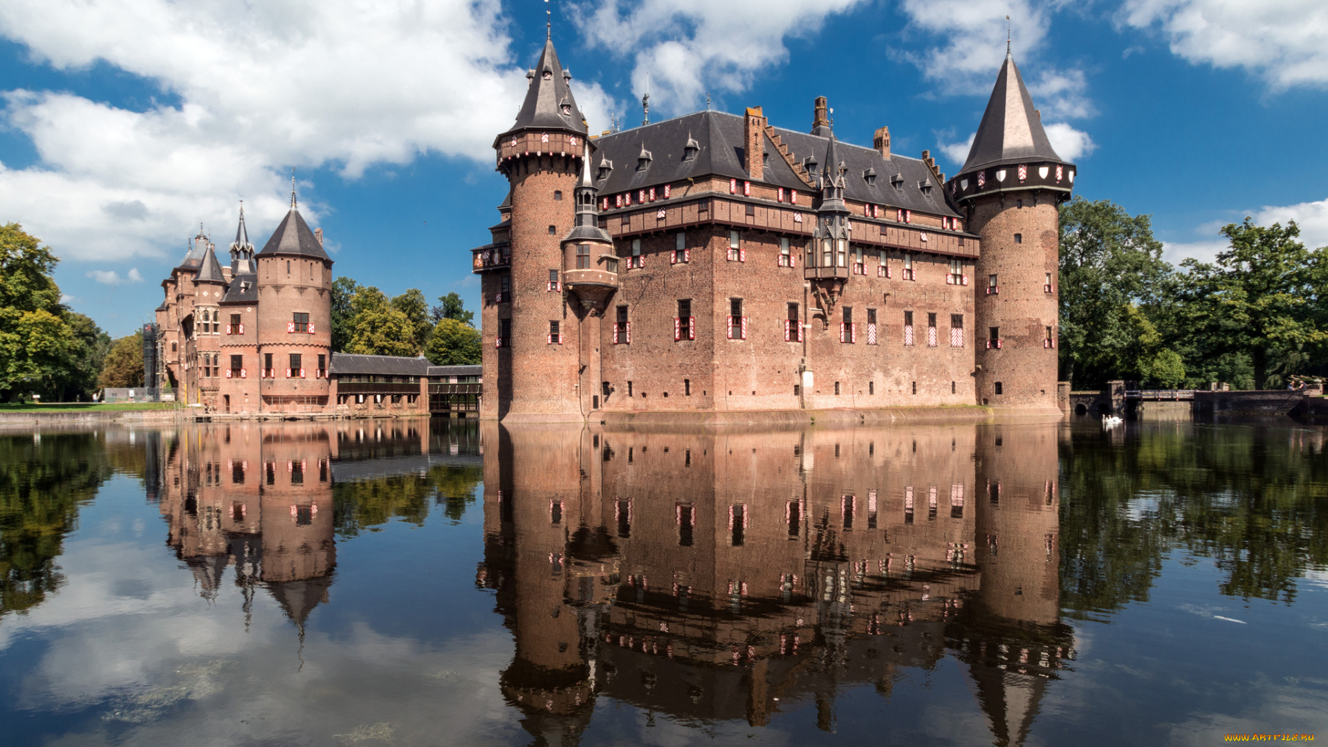 castle, de, haar, in, the, netherlands, города, замки, нидерландов, башни, стены, замок