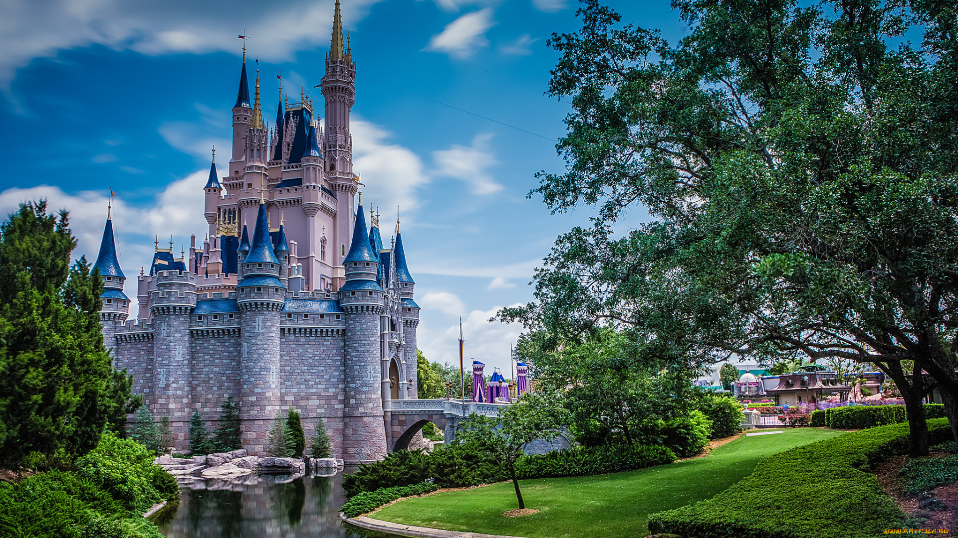 cinderella, castle, города, диснейленд, замок, башни, стены