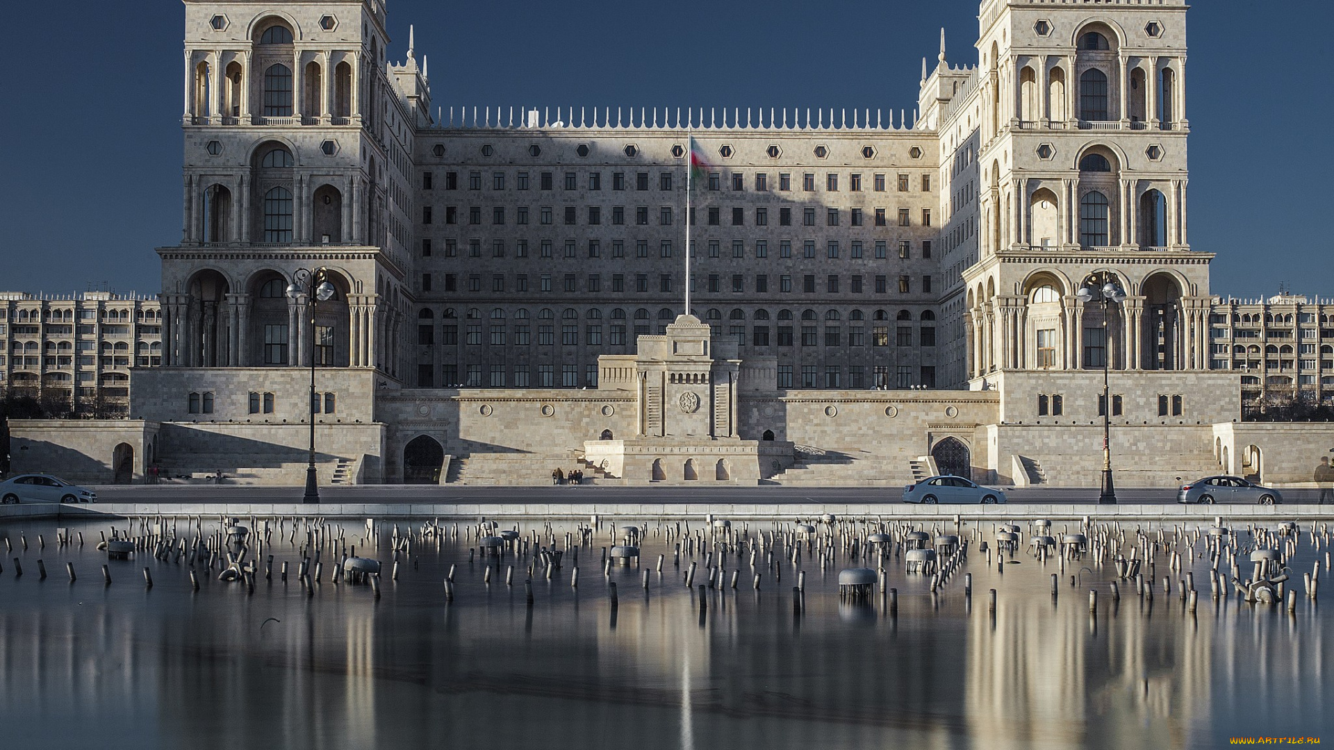 города, баку, , азербайджан, house, of, government