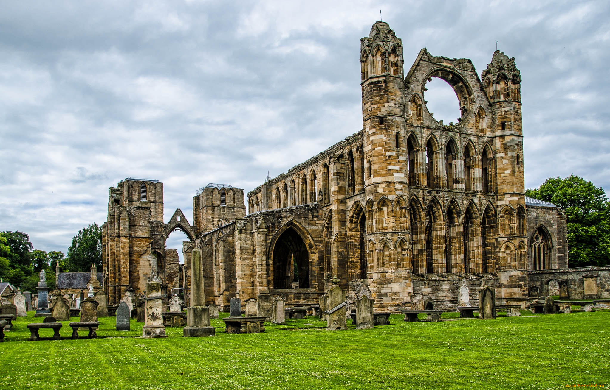 elgin, catherdral, elgin, , moray, scotland, города, -, католические, соборы, , костелы, , аббатства, храм