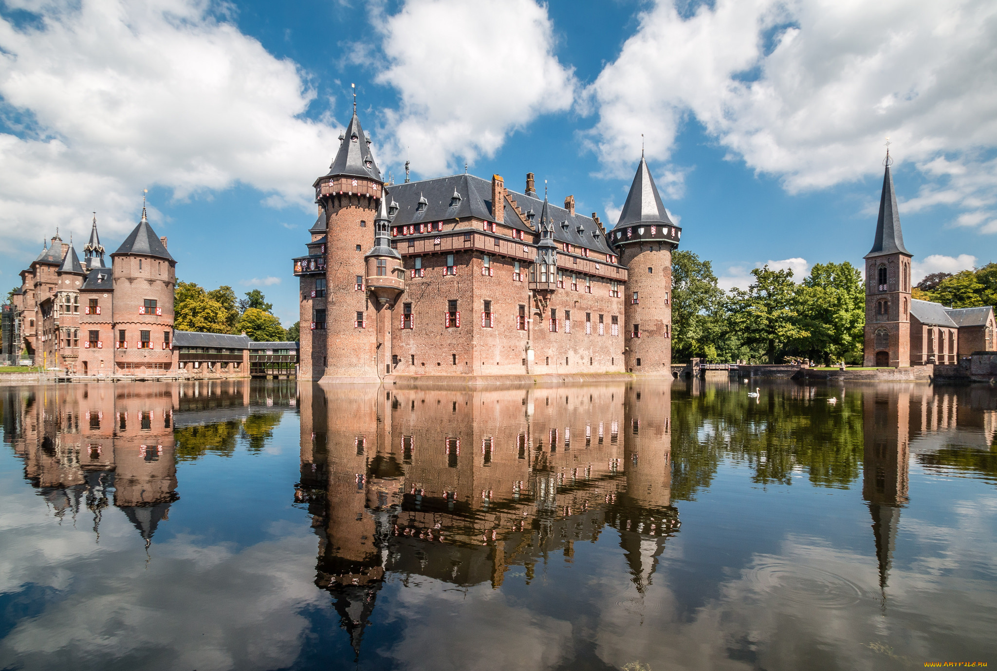 castle, de, haar, , haarzuilens, , in, the, netherlands, города, замки, нидерландов, стены, замок, башни