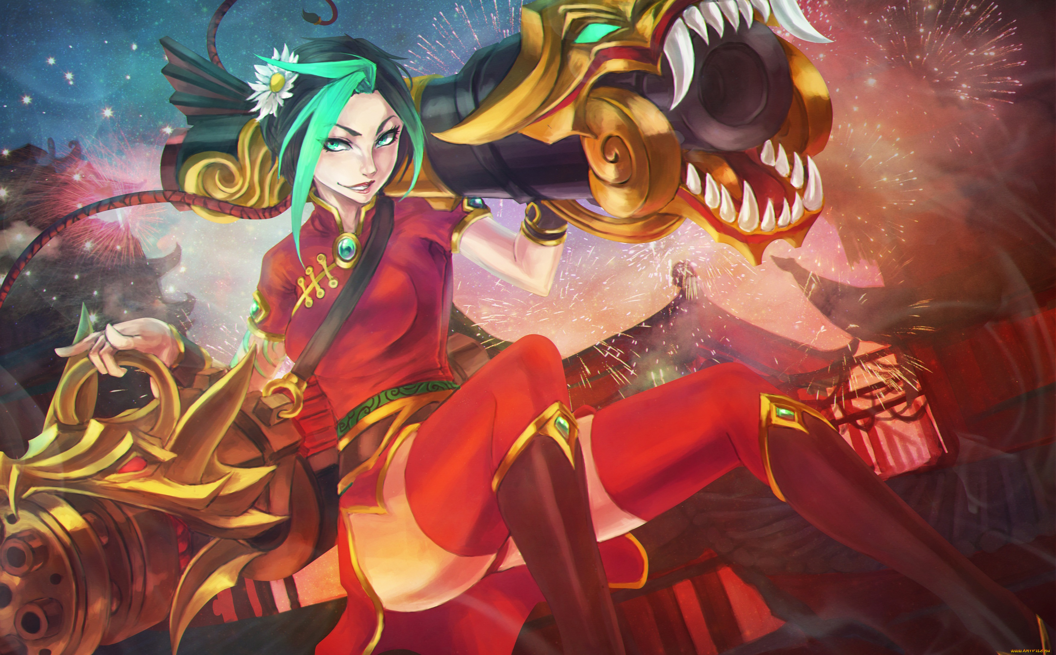 league, of, legends, фэнтези, девушки, девушка, пушка, moba, riot, games, платье, skin, lol, jinx, loose, cannon, league, of, legends