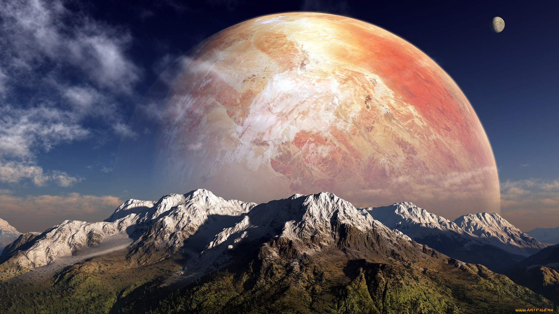 3д, графика, атмосфера, настроение, , atmosphere, , , mood, , планета, горы, поверхность