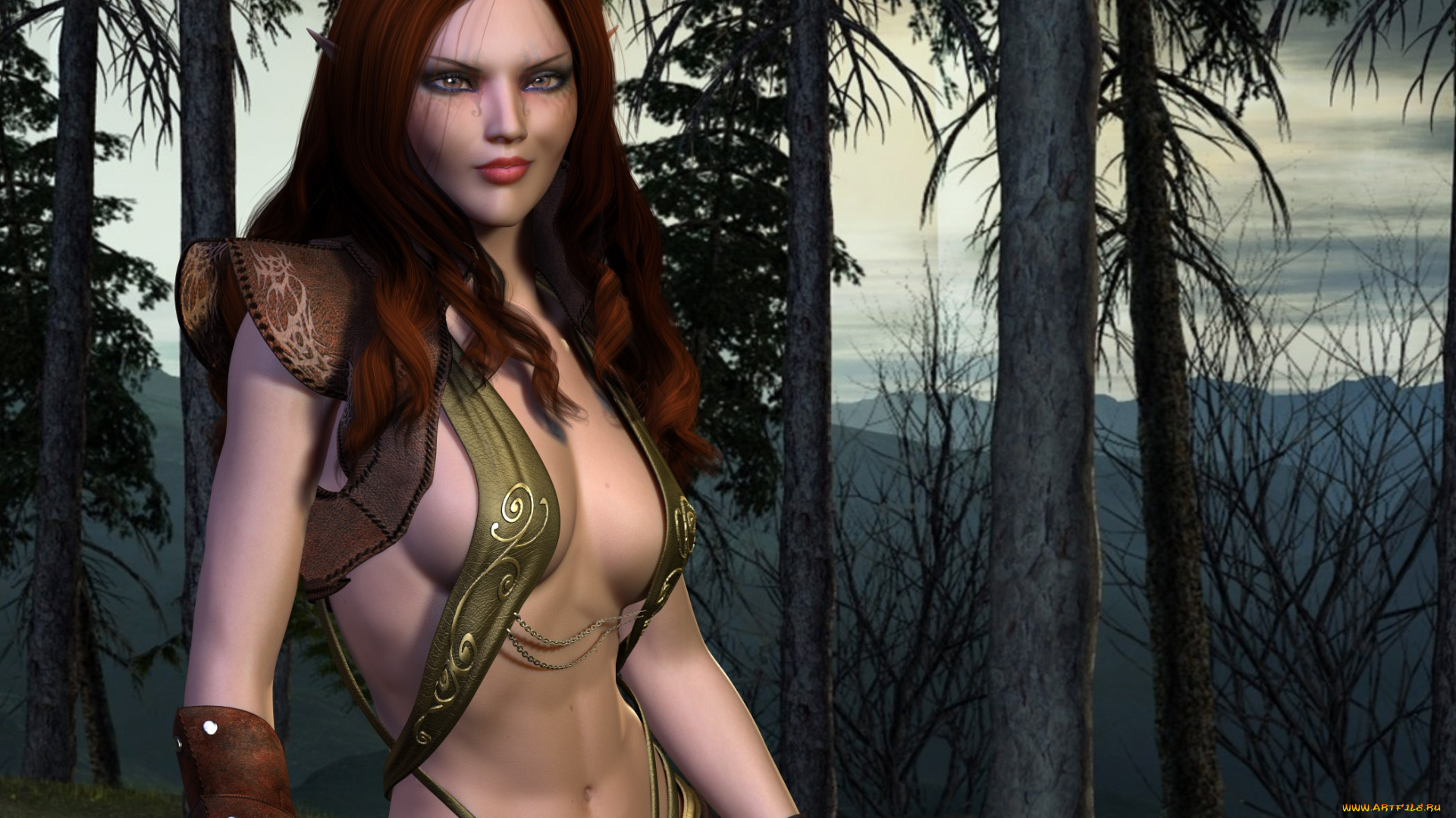 3д, графика, люди, , people, взгляд, фон, девушка