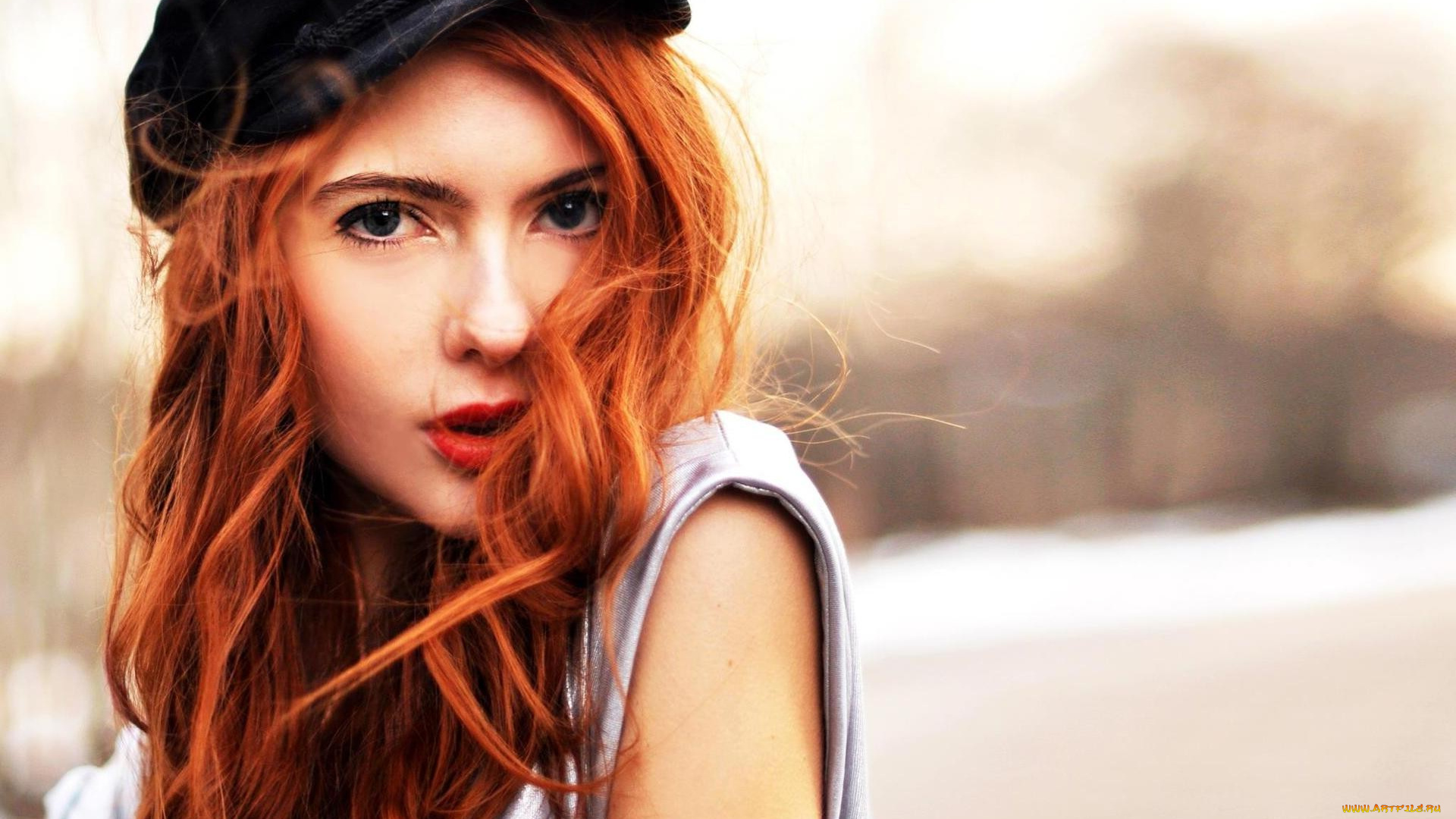 девушки, ebba, zingmark, кепка, рыжая, лицо