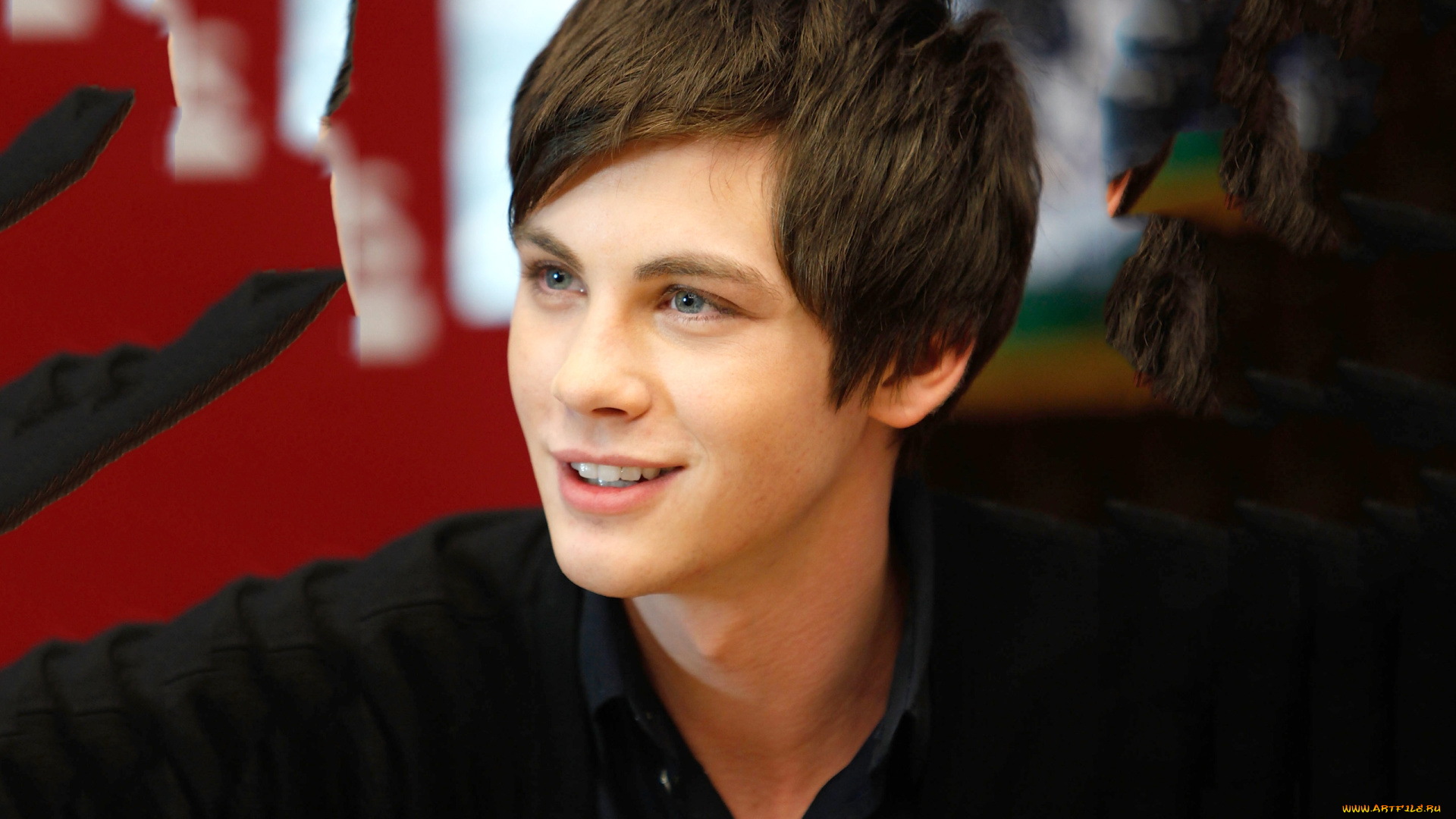 мужчины, logan, lerman, черная, рубашка