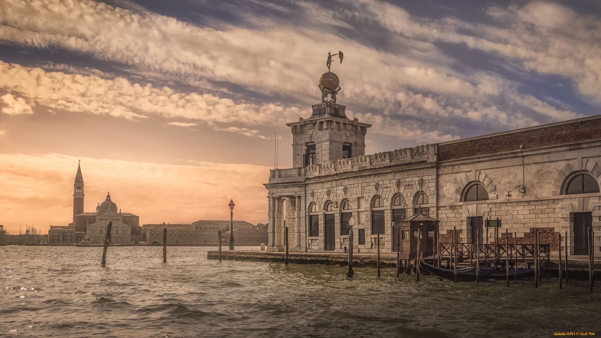 punta, della, dogana, города, венеция, , италия, панорама