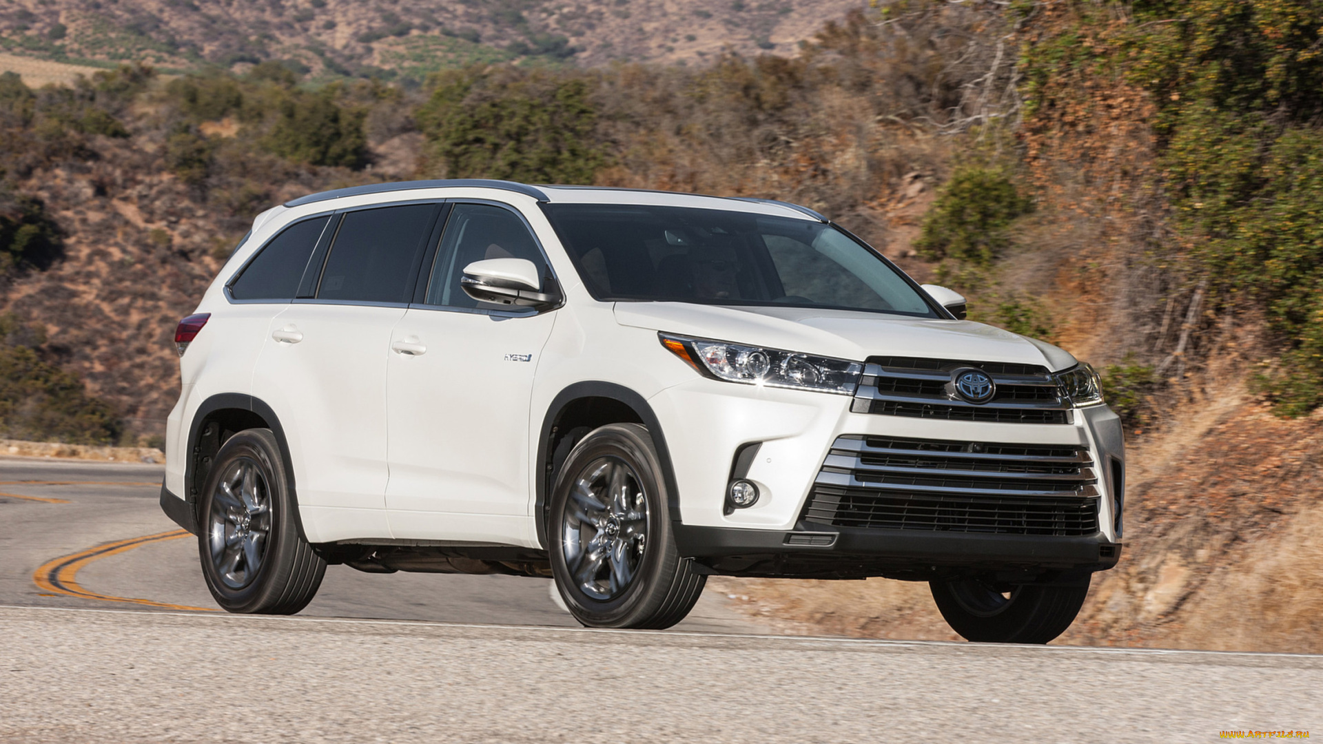 toyota, highlander, hybrid, 2017, автомобили, toyota, hybrid, highlander, 2017