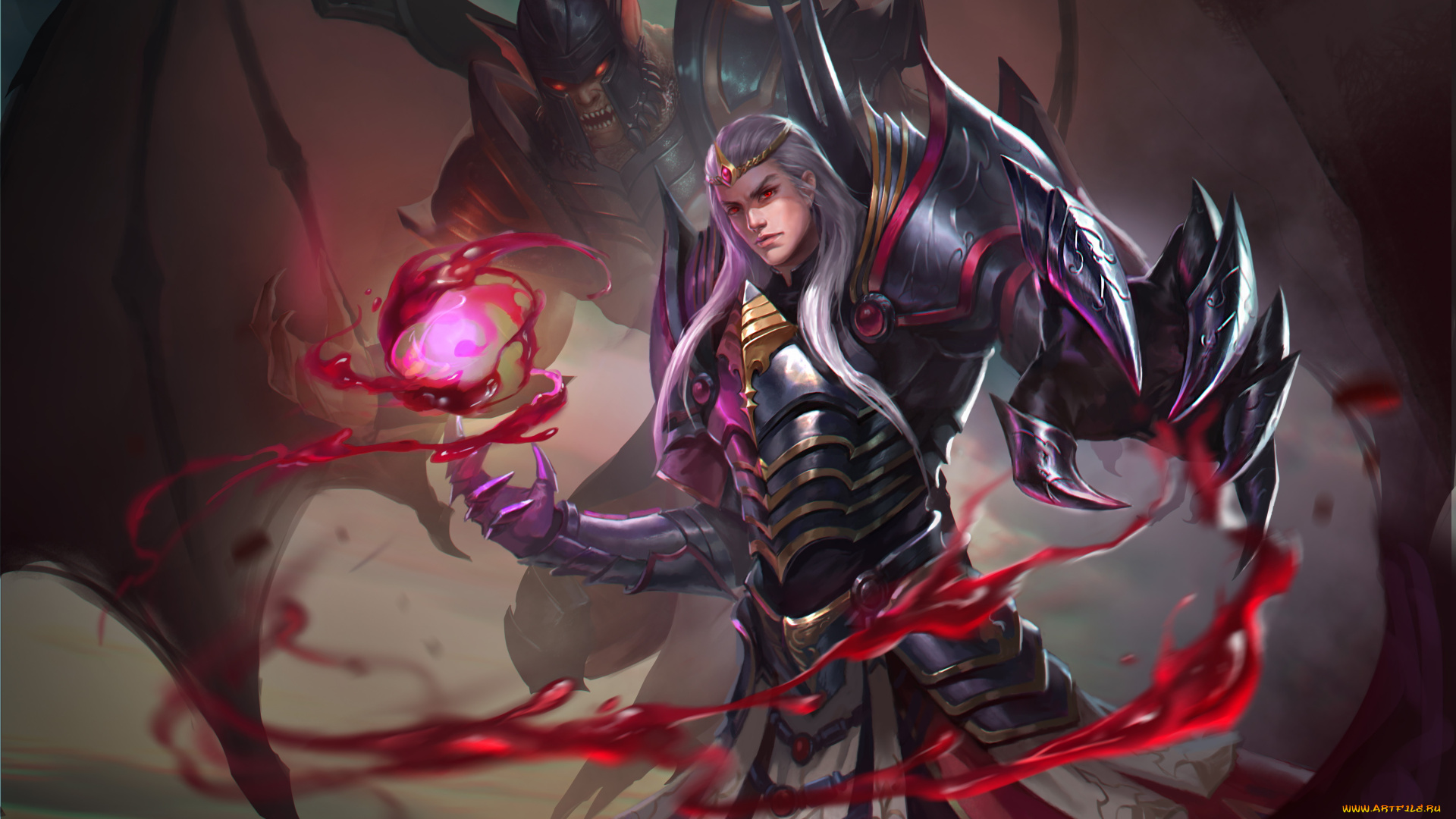 видео, игры, heroes, of, newerth, вампир, dampeer, магия, крылья, heroes, of, newerth, кровь, монстр, cannibal